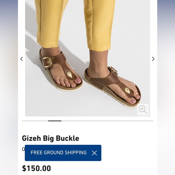 Brown Birkenstock sandals size 8 gizeh big buckle - Picture 5 of 5